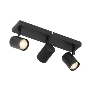 Moderné stropné svietidlo čierne 3-svetlo nastaviteľné obdĺžnikové - Jeana