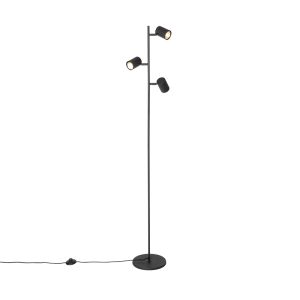 Moderná stojanová lampa čierna 3 -svetelná - Jeana