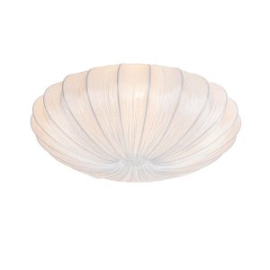 Dizajnové stropné svietidlo biele hodváb 60 cm 5-svetlo - Plu