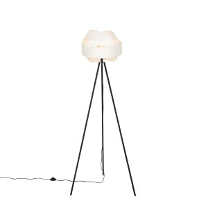 Moderná stojaca lampa biela - Látková