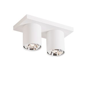 Moderné stropné bodové svietidlo biele 2-svetlo - Tubo