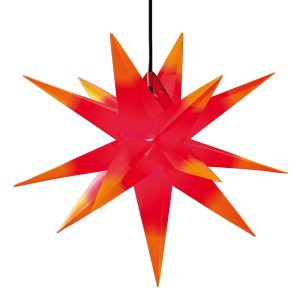 Hviezda XXL exteriér, 18-cípa Ø 80 cm červená/žltá