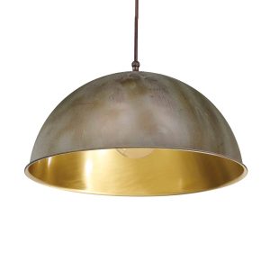 Závesná lampa Circle zlatá/starožitná mosadz Ø30cm