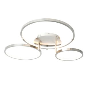 Moderné oceľové stropné svietidlo vrátane LED a stmievača – Rondas