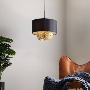 Lucande Malviras textilná závesná lampa