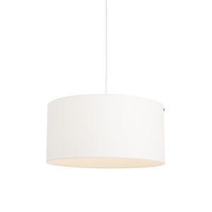 Moderná závesná lampa biela s bielym tienidlom 50 cm - Combi 1