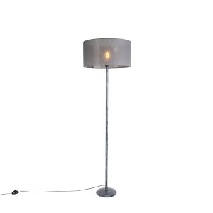 Stojacia lampa sivá so šedým odtieňom 50 cm - Simplo