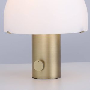 Stolová lampa Dipper so skleneným tienidlom