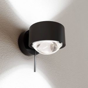 Puk! 80 Wall LED svetlá šošovky číra čierna matná