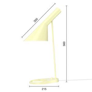 Dizajnová stolová lampa Louis Poulsen AJ Mini žltá