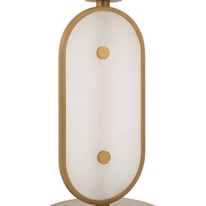 Stolná lampa Maytoni Marmo, zlatá farba/prírodný kameň