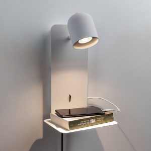 Paulmann Malena USB bodové svetlá s poličkou biela