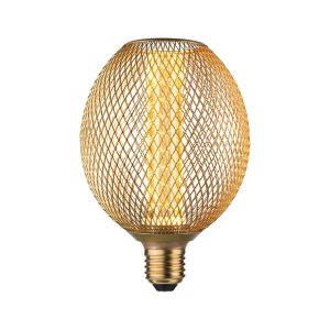 Paulmann LED MetallicGlow Globe Spiral E27 mosadz