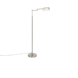 Dizajnová stojaca lampa z ocele vrátane LED s dotykovým stmievačom - Notia