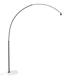 Moderná oblúková lampa čiernobielo nastaviteľná bez tienidla – XXL
