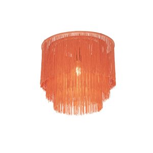 Orientálna stropná lampa zlatoružového odtieňa s okrajmi - Franxa