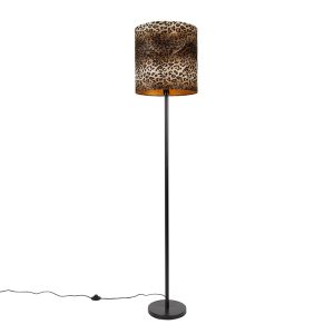 Stojacia lampa čierny odtieň leopardie prevedenie 40 cm - Simplo