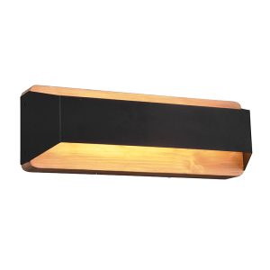 Nástenné svietidlo čierne 35 cm vrátane LED 3-stupňovo stmievateľné - Tyko