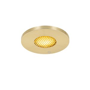 Moderné kúpeľňové zápustné bodové svietidlo zlaté IP54 - Pud Honey