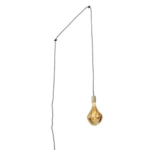 Moderné závesné svietidlo zlaté so zástrčkou vrátane LED svietidla stmievateľného – Cavalux
