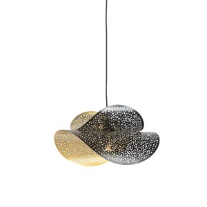 Orientálna závesná lampa čierna so zlatou 28 cm - Japke