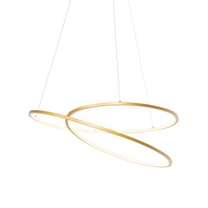 Dizajnové závesné svietidlo zlaté 72 cm vrátane LED 3-stupňovo stmievateľné - Rowan