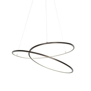 Dizajnové závesné svietidlo bronzové 72 cm vrátane LED 3-stupňovo stmievateľné - Rowan
