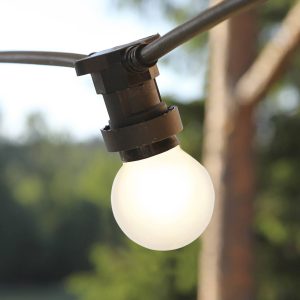 LED žiarovka E27 G45 pre rozprávkové svetlá, biela 2 700 K