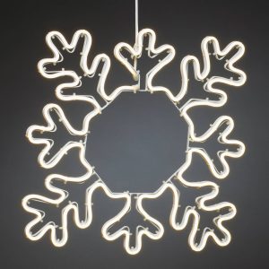 LED dekoratívna silueta snehovej vločky pre exteriér