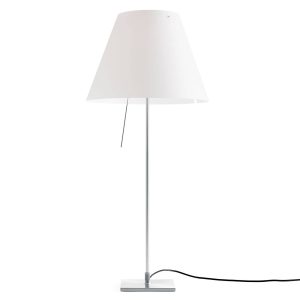 Luceplan Costanza stolová lampa D13if hliník/biela