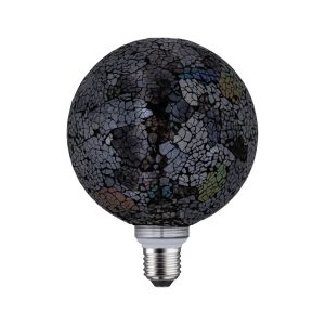 Paulmann E27 LED guľa 5W Miracle Mosaic čierna