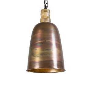 Vintage závesná lampa medená so zlatom - Burn 1