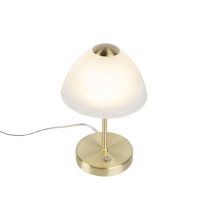 Dizajnová stolná lampa zlatá stmievateľná vrátane LED - Joya