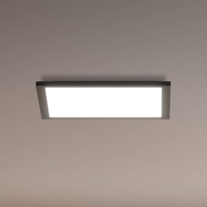 Stropný svetelný panel WiZ LED, čierny, 30×30 cm