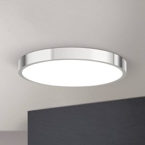 LED stropné svietidlo Bully, chróm, Ø 28 cm