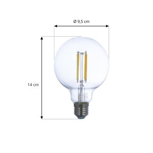 Prios Smart LED žiarovka číra E27 G95 7W Tuya WLAN CCT