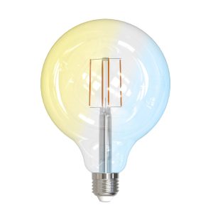 Prios Smart LED žiarovka číra E27 G125 7W Tuya WLAN CCT