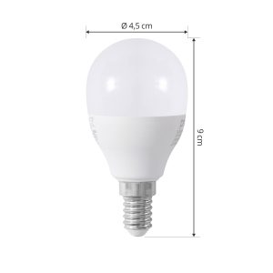 Prios Smart LED kvapková lampa E14 4,9W Tuya WLAN matná CCT