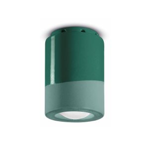 PI stropné svietidlo, valcovité, 8,5 cm, zelené