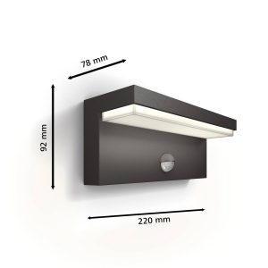 Vonkajšie nástenné svietidlo Philips LED Bustan UE