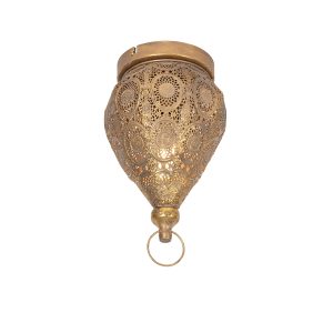 Orientálna stropná lampa zlatá 19 cm - Mauglí
