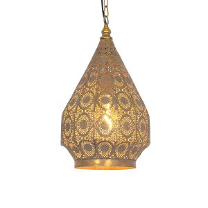 Orientálna závesná lampa zlatá 26 cm - Mauglí