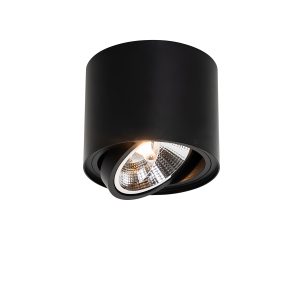 Moderné stropné bodové svietidlo čierne otočné a sklopné AR111 - Rondoo Up