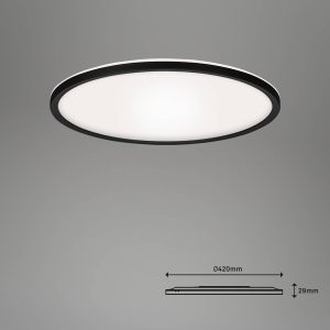 LED stropné svietidlo Slim smart black dim CCT Ø 42 cm