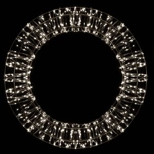 LED vianočný veniec, čierny, 800 LED diód, Ø 50 cm