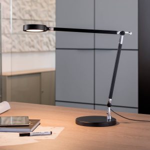 LED stolová lampa MAULgrace, variabilná farba, stmievateľná, čierna