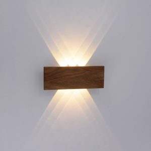 Paul Neuhaus Palma LED nástenné svietidlo drevo 32 cm