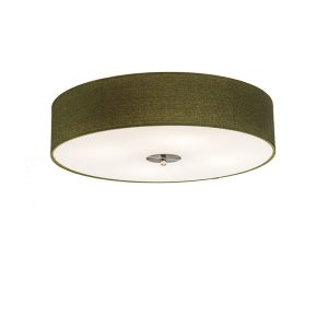 Vidiecke stropné svietidlo zelené 50 cm - Jutový bubon