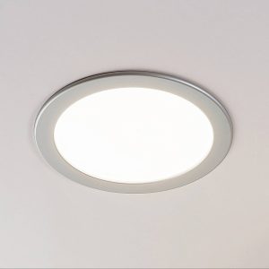 Zapustené LED svetlo Joki striebro okrúhle 24cm