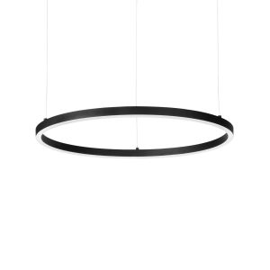Ideal Lux LED závesná lampa Oracle Slim Ø 90 cm čierna 3 000 K